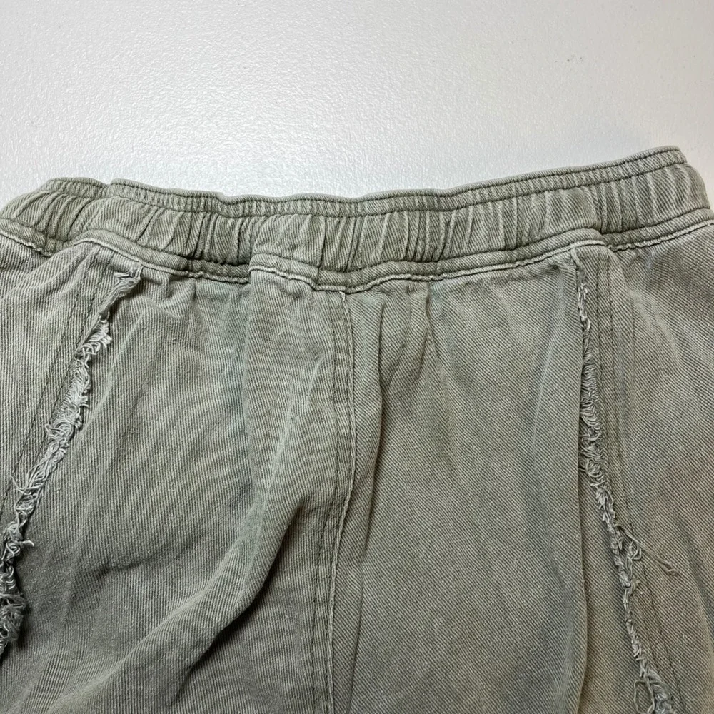 POL Elliot Joggers Small Crochet Lace Distressed Cargo Patch Pants Boho Festival